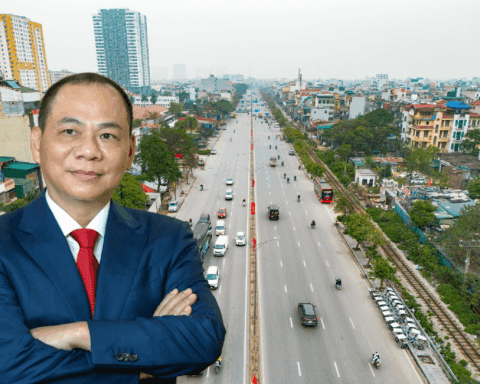 Doanh nghiệp của tỷ phú Phạm Nhật Vượng đang thi công tuyến đường 162.000 tỷ đồng, rộng 16 làn xe, kết nối trung tâm Hà Nội với khu đô thị 9.171 ha có siêu sân vận động lớn nhất thế giới