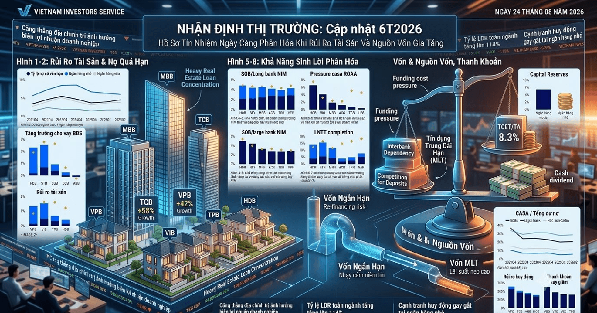 VIS Rating dự báo: sự phân hóa về hồ sơ tín nhiệm sẽ tiếp tục là tông màu chủ đạo của ngành ngân hàng nửa cuối năm 2026