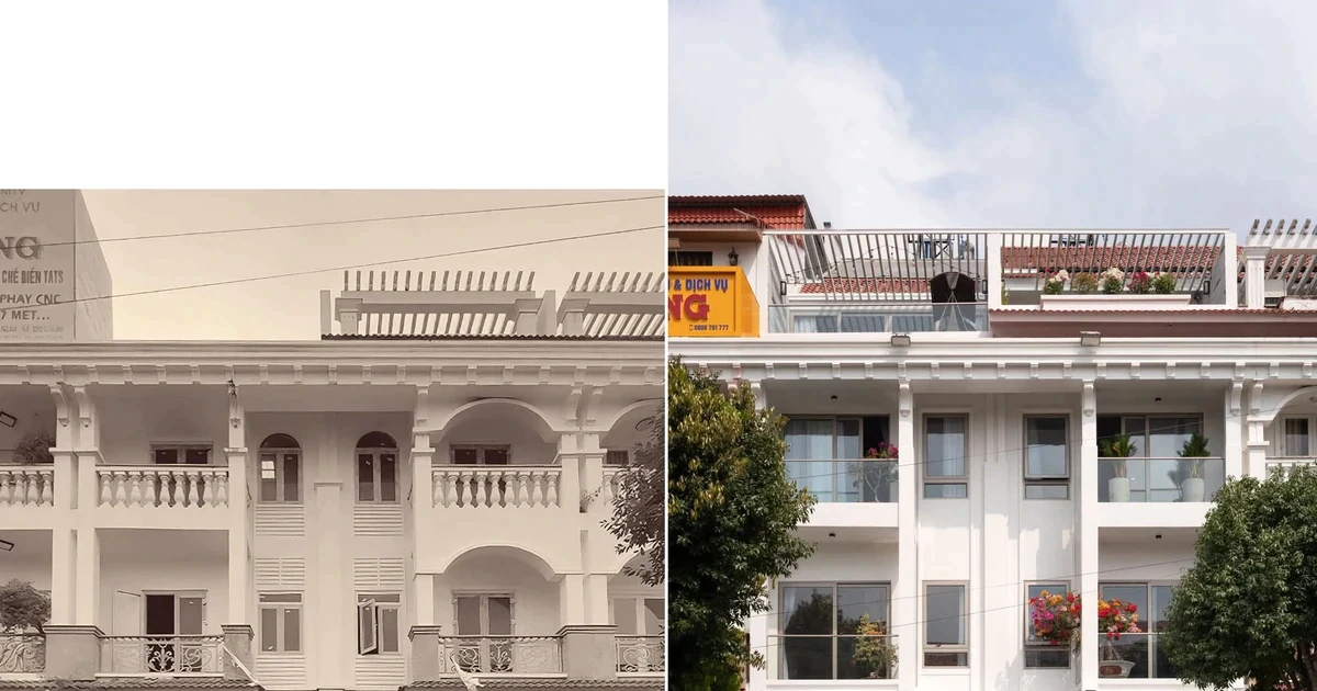 Gộp hai căn nhà phố thành một mặt tiền
