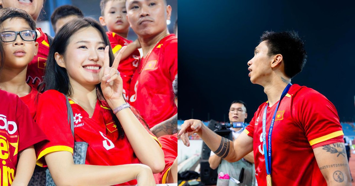 Doãn Hải My khoe visual sáng bừng, Văn Hậu hôn gió rồi loay hoay tìm vợ xuống sân ăn mừng Việt Nam vô địch