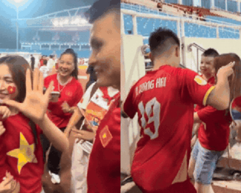 Con trai Quang Hải – Chu Thanh Huyền thành “hot kid” quyền lực nhất sân Mỹ Đình: Được Đình Bắc cưng nựng, Hòa Minzy bế trên tay cùng nhún nhảy cực yêu