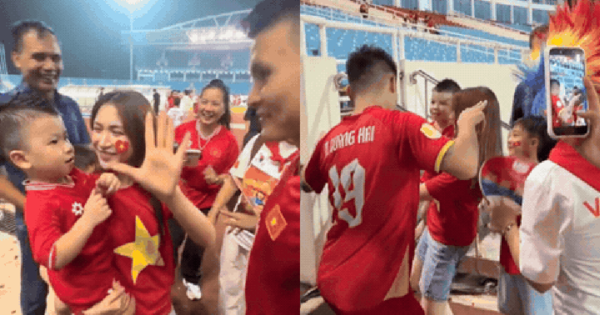 Con trai Quang Hải – Chu Thanh Huyền thành “hot kid” quyền lực nhất sân Mỹ Đình: Được Đình Bắc cưng nựng, Hòa Minzy bế trên tay cùng nhún nhảy cực yêu