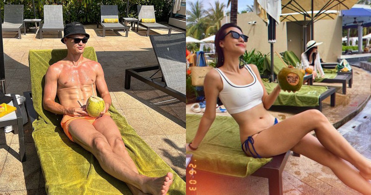 Lê Giang Patrik và MC Hoàng Oanh diện đồ đi biển nét căng như lên bìa tạp chí: Phía sau hình ảnh “bỏng mắt”