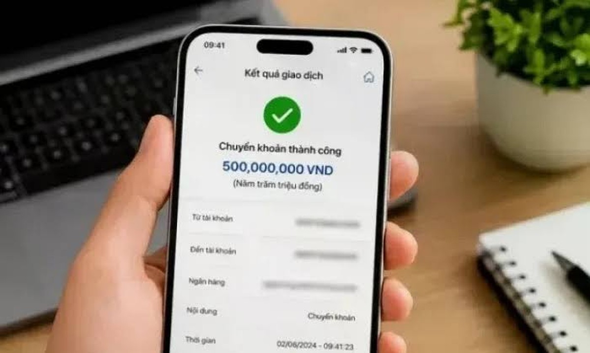 Công an xác minh giao dịch chuyển khoản 40.002.000 đồng của một phụ nữ