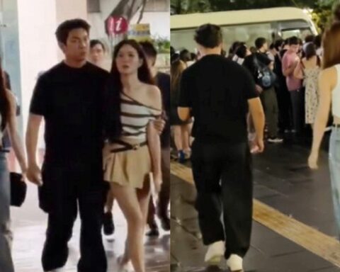 “Tóm dính” 2 Nam vương – 2 Á hậu hẹn hò đôi, sát rạt nắm tay không rời nửa bước bên ngoài nhà thi đấu