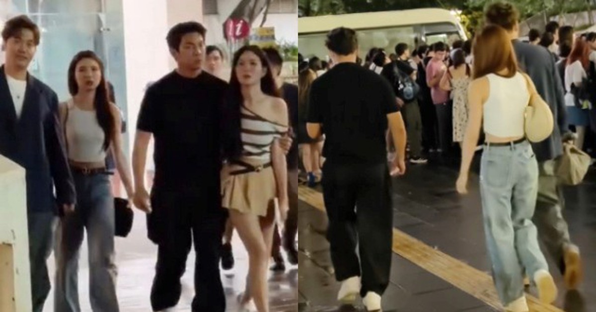 “Tóm dính” 2 Nam vương – 2 Á hậu hẹn hò đôi, sát rạt nắm tay không rời nửa bước bên ngoài nhà thi đấu