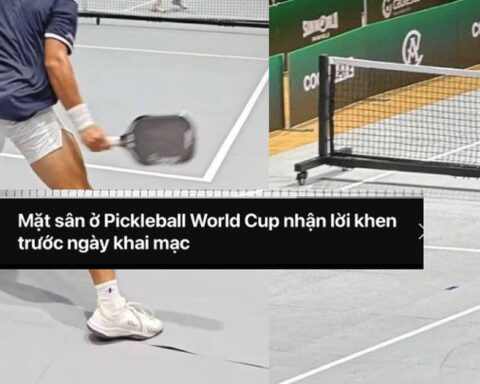 Mặt sân Pickleball World Cup lồi lõm, chắp vá dù trước giải được quảng bá…”nhận lời khen”