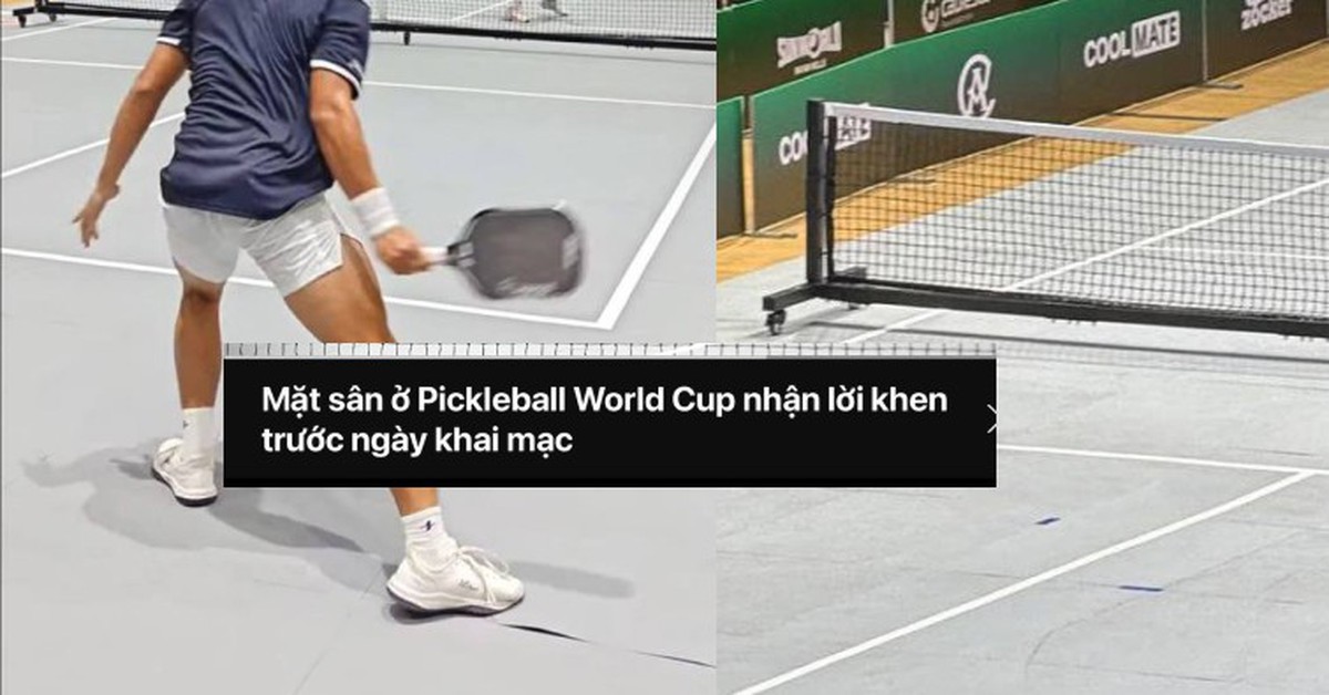 Mặt sân Pickleball World Cup lồi lõm, chắp vá dù trước giải được quảng bá…”nhận lời khen”