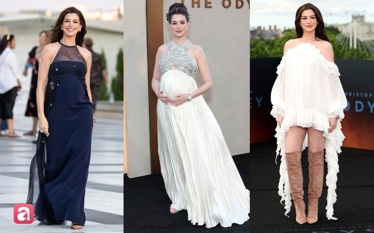 Đúng là "bà bầu đẹp nhất Hollywood": Anne Hathaway lên đồ càng tối giản càng sang - Ảnh 8.