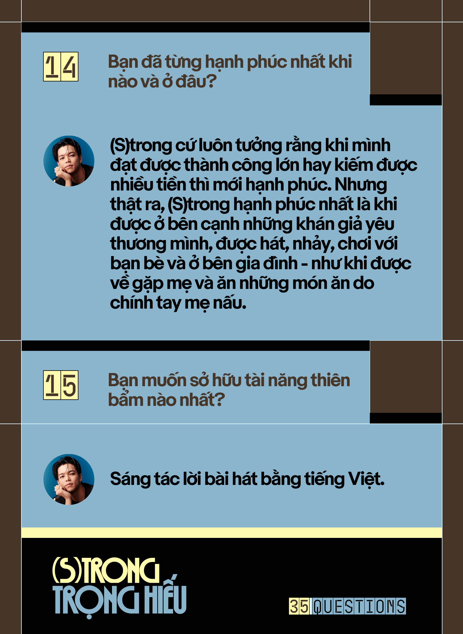 35 Questions x (S)trong Trọng Hiếu: “Tôi chỉ là một đứa trẻ đang ở trọ trên thế gian” - Ảnh 30.