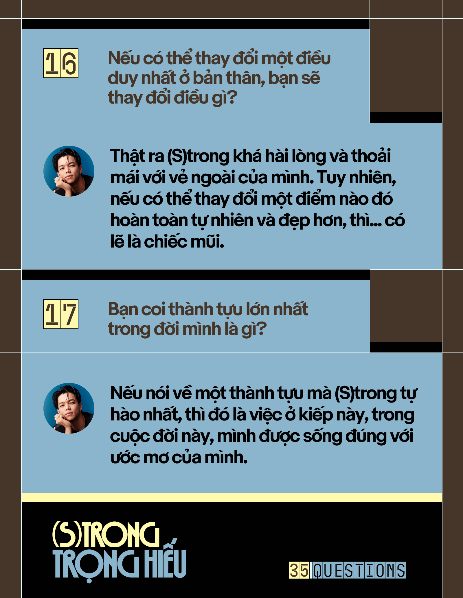 35 Questions x (S)trong Trọng Hiếu: “Tôi chỉ là một đứa trẻ đang ở trọ trên thế gian” - Ảnh 34.
