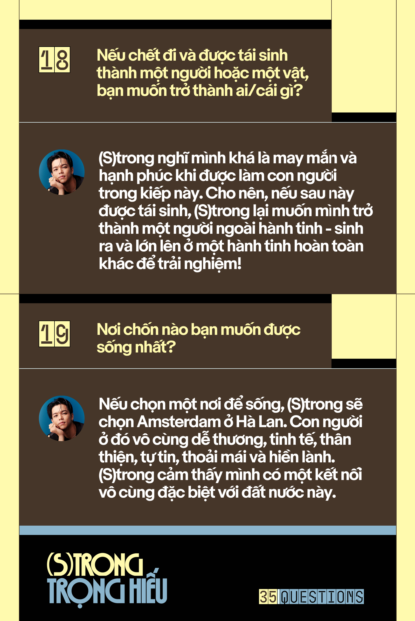 35 Questions x (S)trong Trọng Hiếu: “Tôi chỉ là một đứa trẻ đang ở trọ trên thế gian” - Ảnh 38.