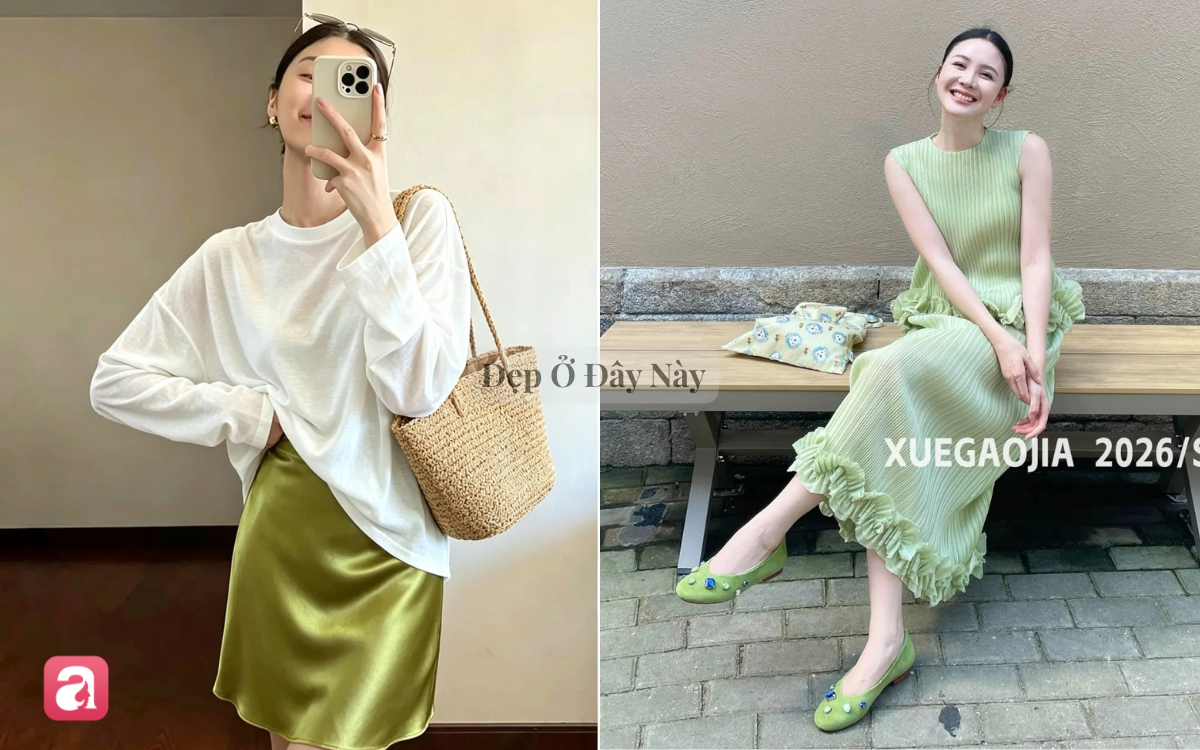 Đồ xanh quả bơ: Nền nã, nhẹ nhàng mà vẫn chuẩn thanh lịch cho style "old money" - Ảnh 1.