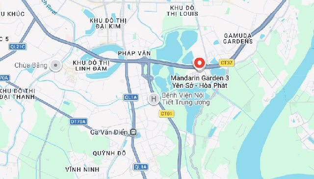 Vị trí dự án Mandarin Garden 3.
