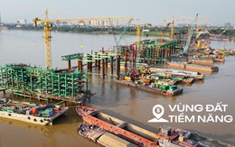 Ngắm đại công trường xây cầu vô cực ở Hà Nội: 8 tháng đạt gần 40% tiến độ, 26.000 tấn thép đã sẵn sàng, 500 người làm 3 ca để vượt qua cột mốc khó khăn nhất