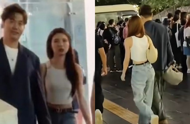 "Tóm dính" 2 Nam vương - 2 Á hậu hẹn hò đôi, sát rạt nắm tay không rời nửa bước bên ngoài nhà thi đấu- Ảnh 3.