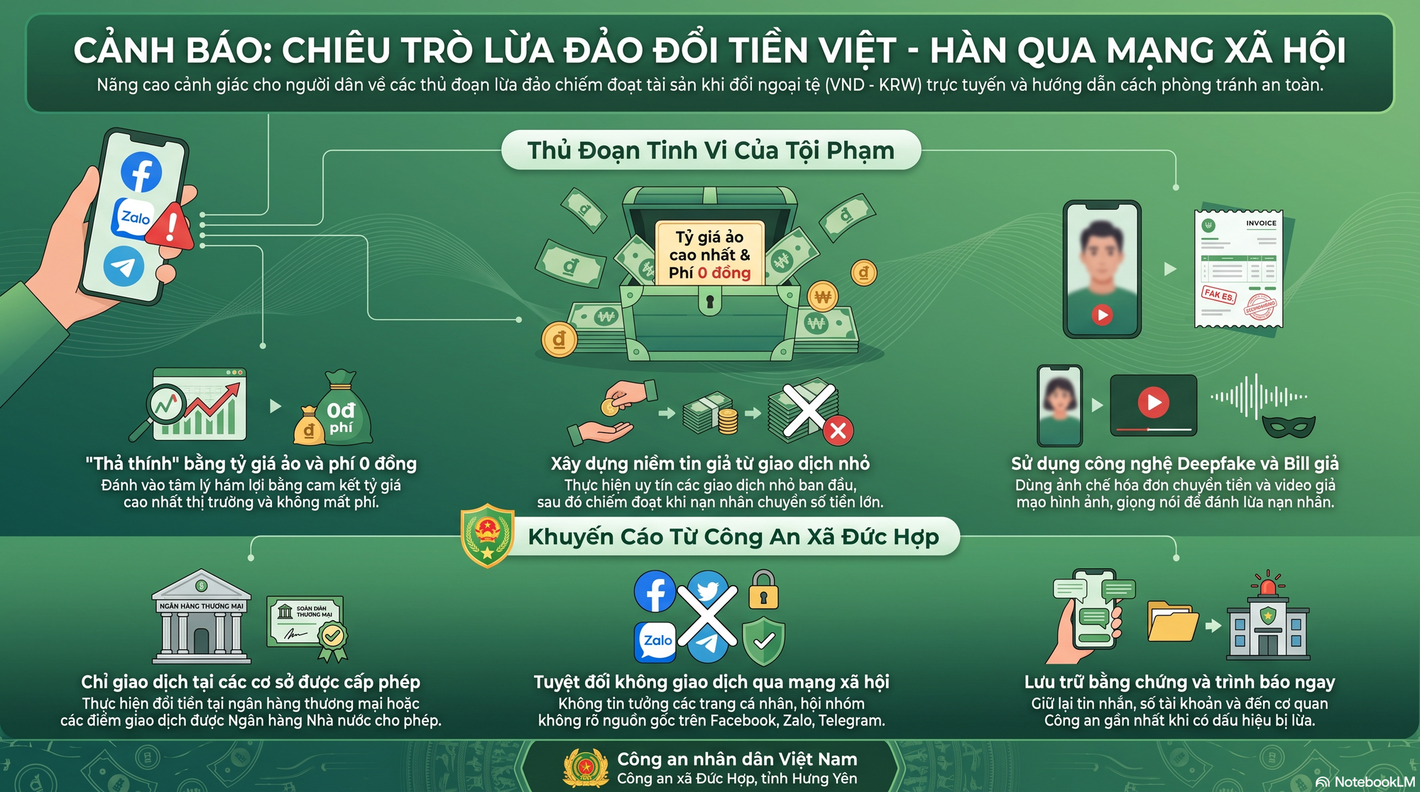 Công an thông báo tới người dân có giao dịch chuyển khoản với nội dung sau- Ảnh 1.