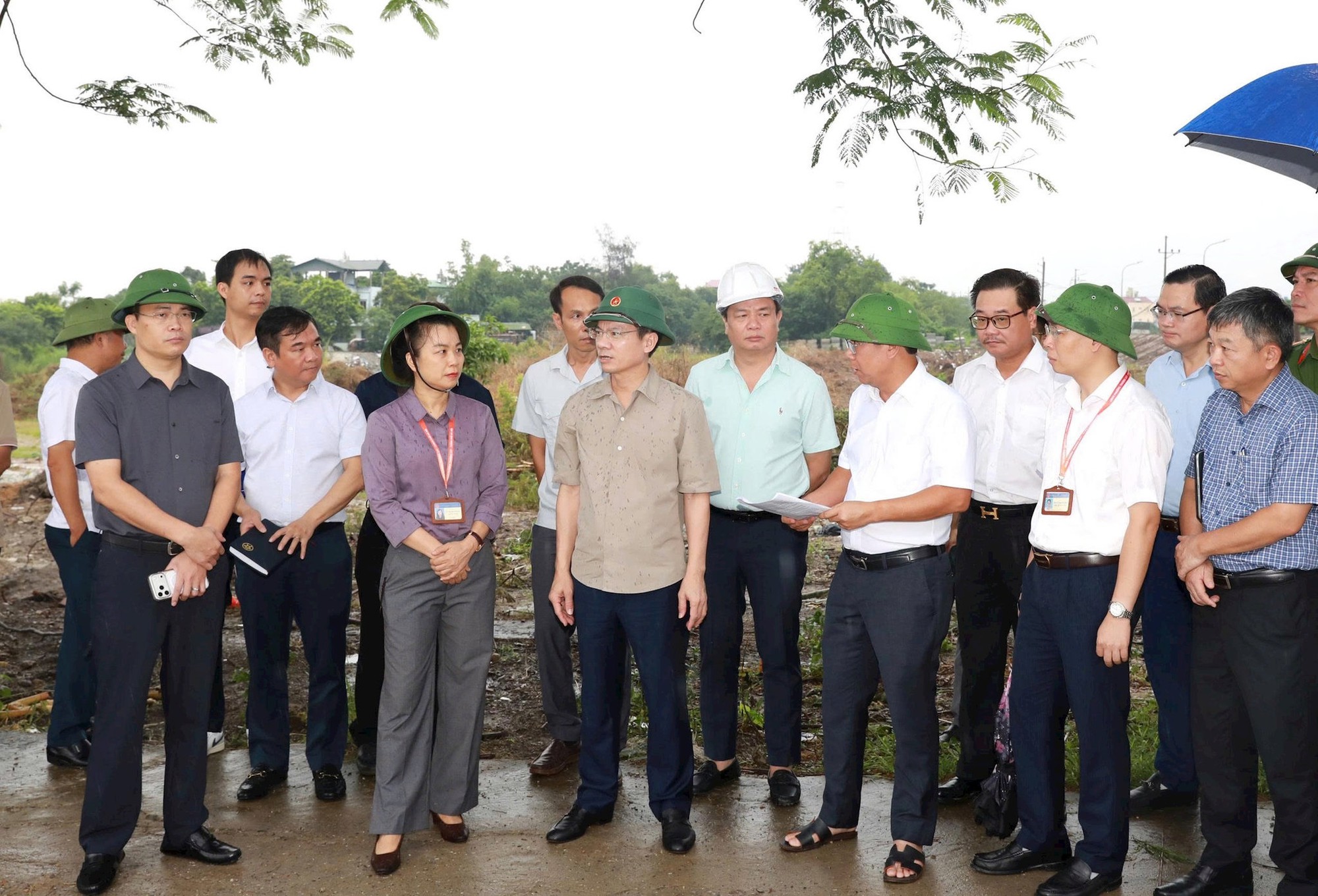 Phó Chủ tịch UBND thành phố Hà Nội Bùi Duy Cường đôn đốc tiến độ dự án Cụm công trình đầu mối Liên Mạc- Ảnh 1.