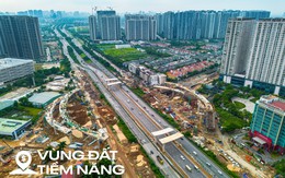 Toàn cảnh nút giao gần 2.400 tỷ vượt đại lộ rộng nhất Việt Nam đang dần thành hình, loạt đại đô thị của Vingroup, Geleximco được hưởng lợi