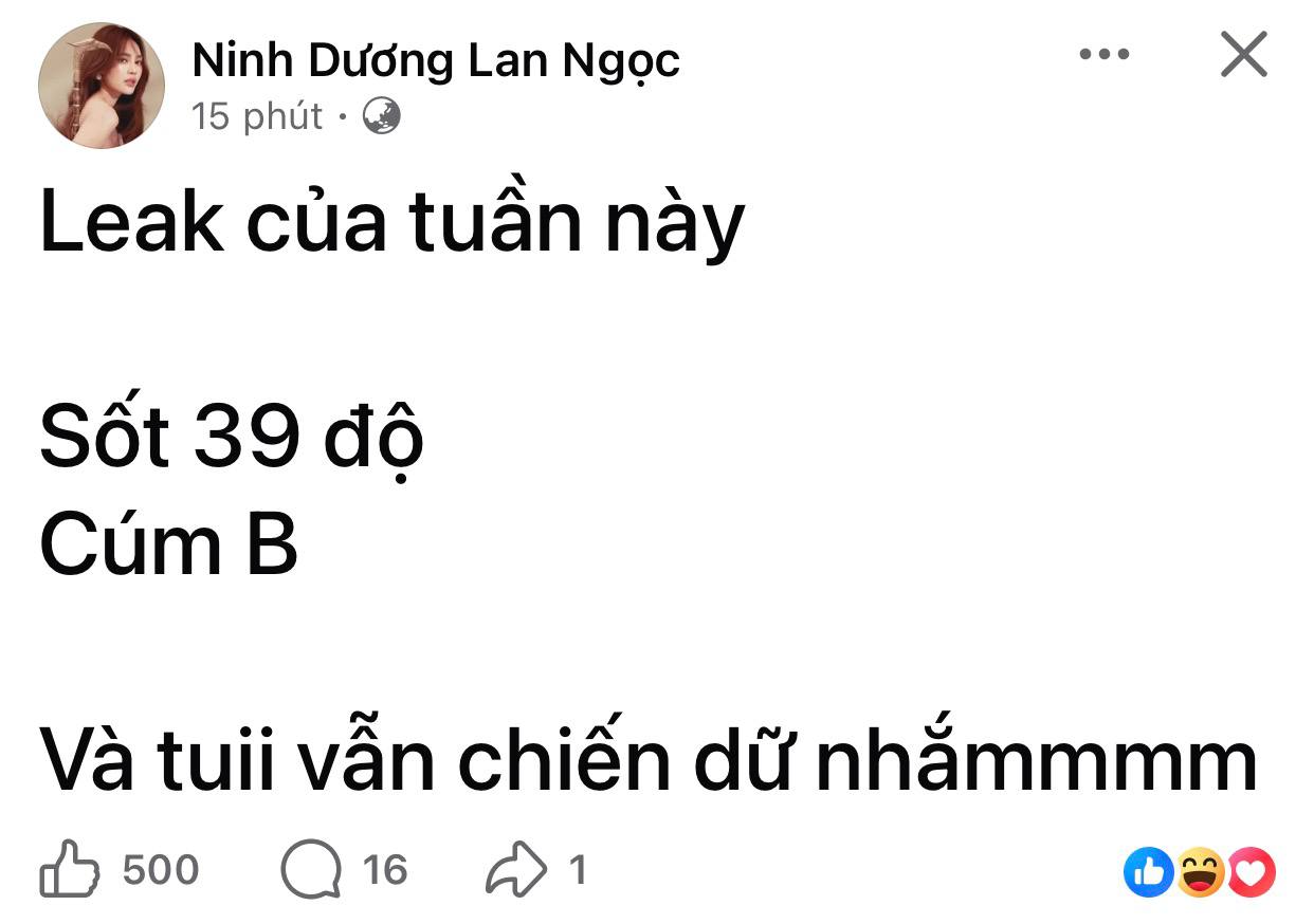 Ninh Dương Lan Ngọc mắc cúm B, chân sưng to gây lo lắng- Ảnh 1.