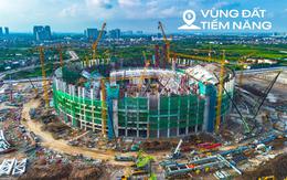 Quá nhanh: 10 tháng làm xong hơn 60% siêu sân vận động lớn thứ hai Việt Nam, khán đài 60.000 chỗ dần thành hình, chuẩn bị lắp mái vòm thép 