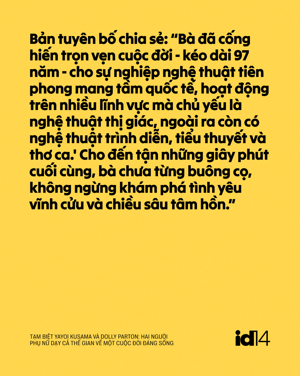 Yayoi Kusama - “Nữ hoàng chấm bi” của nghệ thuật đương đại - qua đời ở tuổi 97 - Ảnh 3.