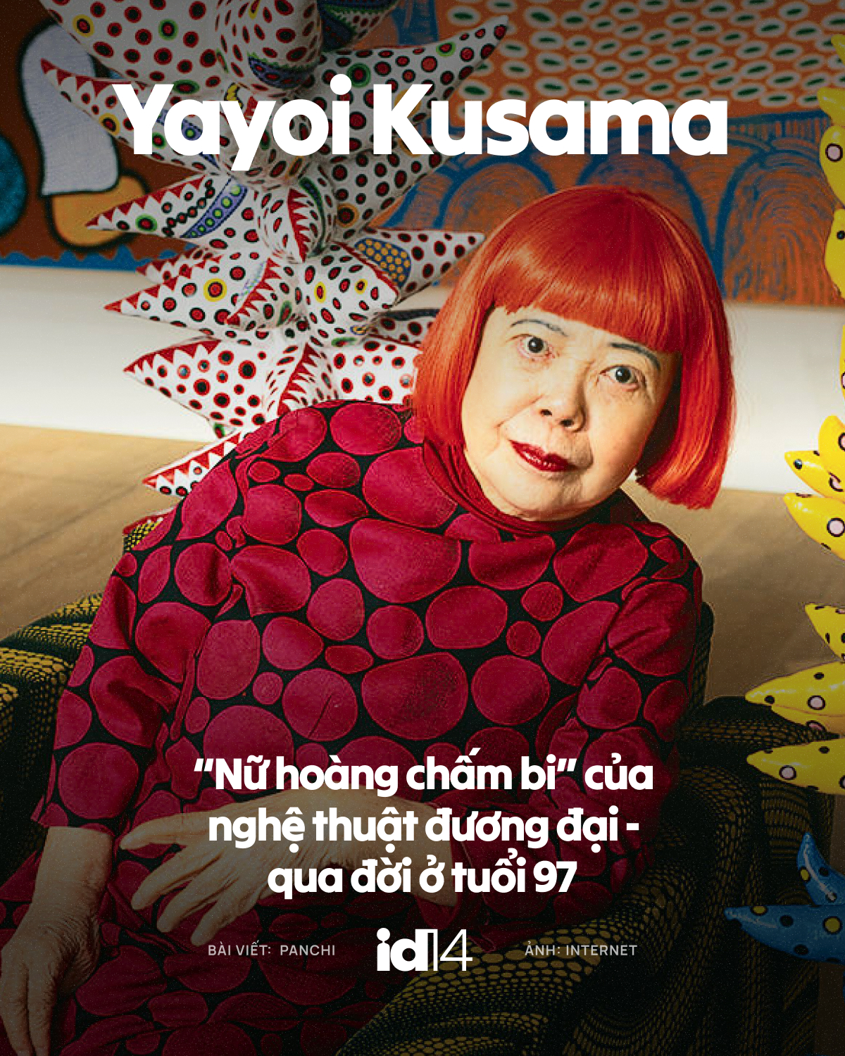 Yayoi Kusama - “Nữ hoàng chấm bi” của nghệ thuật đương đại - qua đời ở tuổi 97 - Ảnh 1.