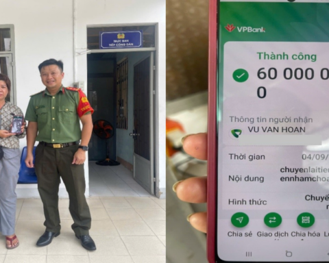 Công an xác minh giao dịch 60.000.000 đồng chuyển vào tài khoản VPBank của Huỳnh Thị Thái Tâm