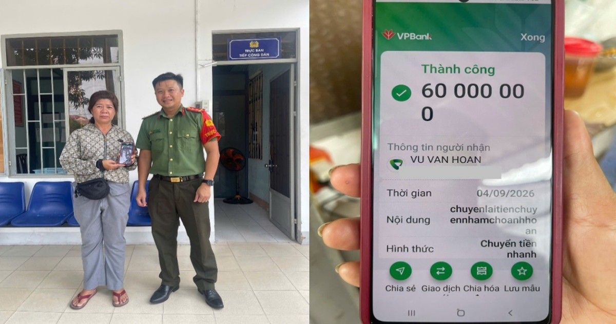 Công an xác minh giao dịch 60.000.000 đồng chuyển vào tài khoản VPBank của Huỳnh Thị Thái Tâm