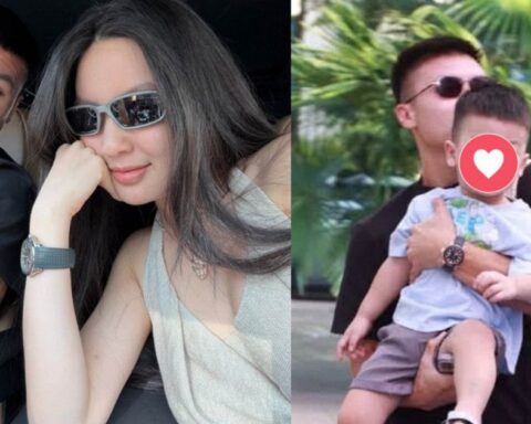 Quang Hải “xả vai” cầu thủ, cùng Chu Thanh Huyền đưa con trai đi học ngày đầu năm học mới