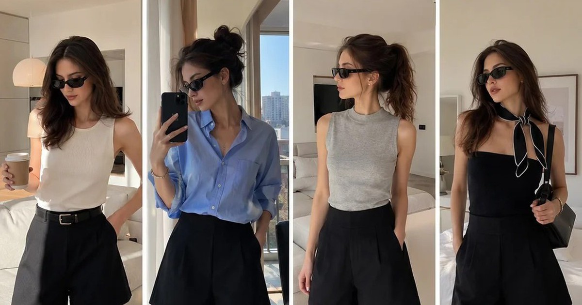 8 công thức phối đồ không thể sai với quần short đen