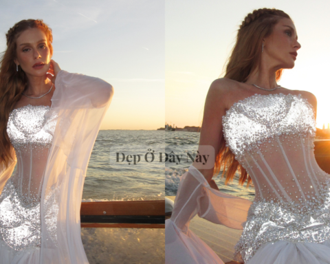 Đẳng cấp Haute Couture: Chiếc đầm 2.160 viên pha lê phát sáng khiến mỹ nhân như tiên nữ đời thực