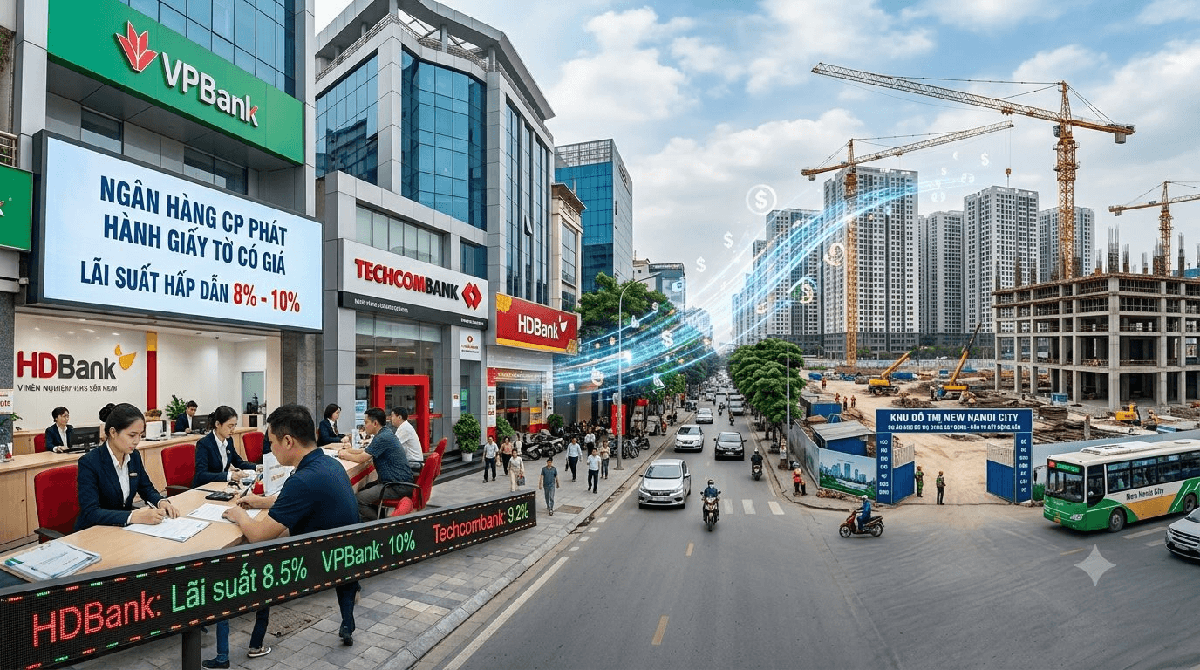 Áp lực nguồn vốn, nhiều ngân hàng đẩy mạnh phát hành giấy tờ có giá