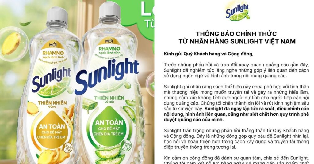 Sunlight xin lỗi