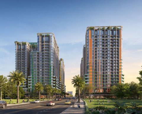 Khám phá kiến trúc mang dấu ấn hoa mai của Tháp Mùa xuân tại FourS Tower