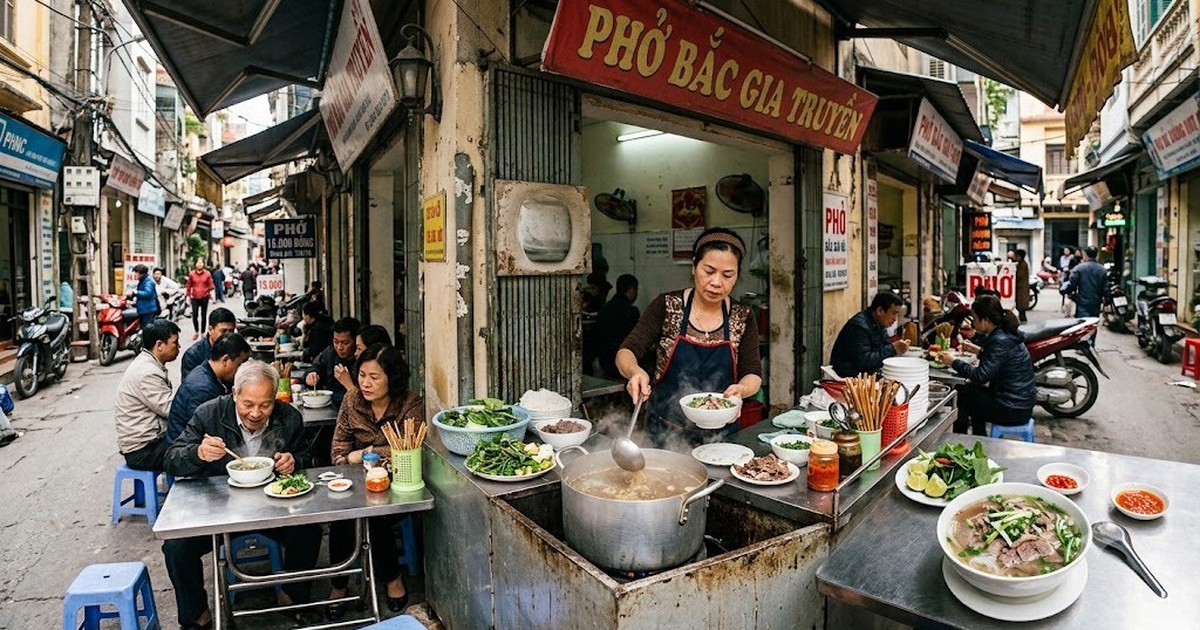 Những bát bún 10.000 đồng giữa chợ Hà Nội