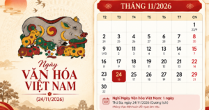 Đề xuất nghỉ 1 ngày dịp Ngày Văn hóa Việt Nam 2026, không hoán đổi làm việc