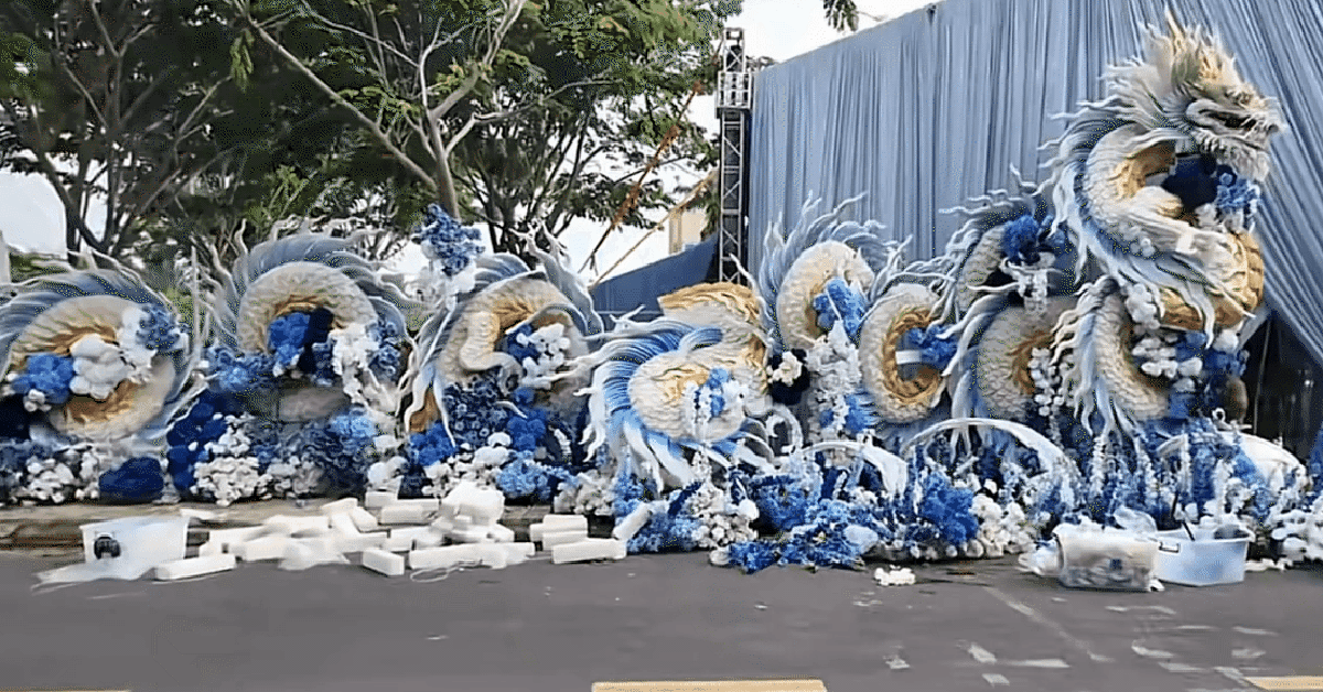 Thiếu gia tiệm vàng miền Tây cưới vợ: Chi vài trăm triệu dựng cổng cưới long – phụng dài 50m, bà con thi nhau đến check-in