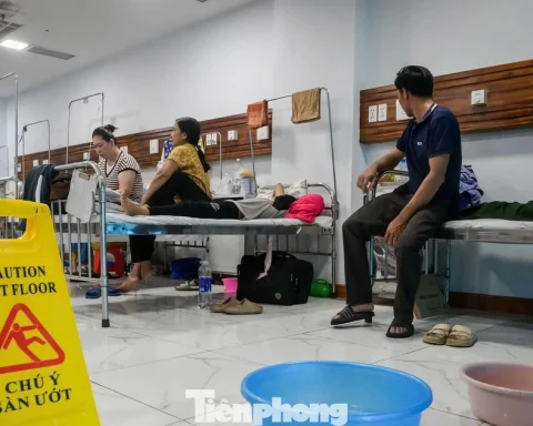 Dùng xô hứng nước thấm dột tại Bệnh viện gần 1.800 tỷ đồng ở Ninh Bình