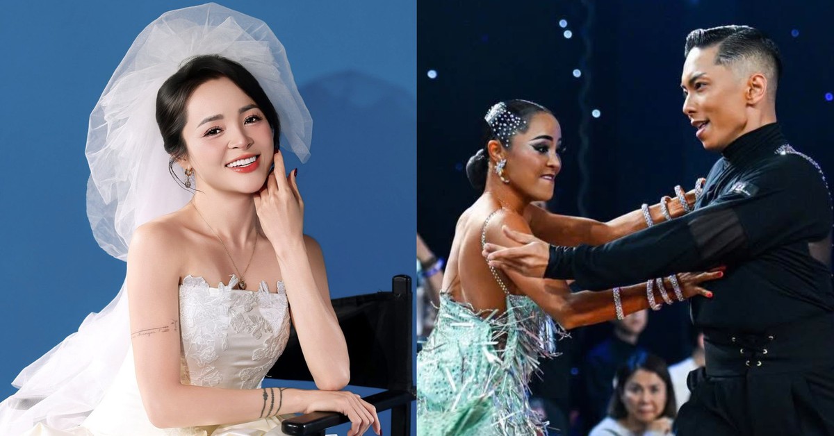 Kiện tướng Đặng Thu Hương – bạn nhảy của Phan Hiển bất ngờ diện váy cưới xinh đẹp rạng rỡ