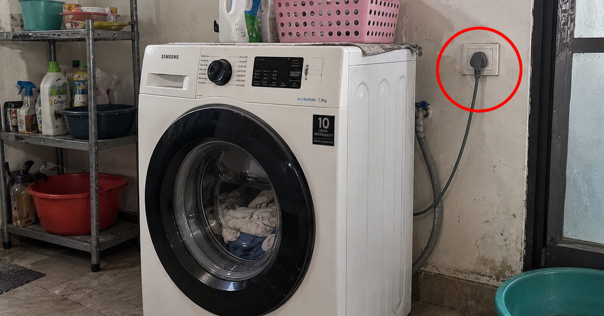Lời khuyên cho tất cả các gia đình vẫn cắm điện máy giặt 24/7