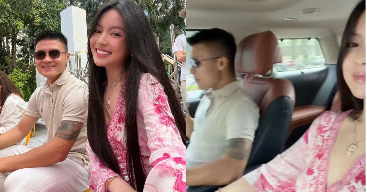 Quang Hải cùng Chu Thanh Huyền ngồi trên xe sang 8 tỷ đến trường học của con