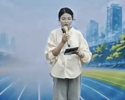 Tình hình của nữ MC quê Thanh Hoá đang dẫn thì bị banner đổ sập lên người