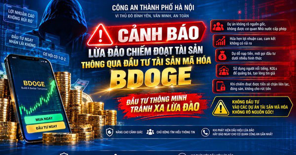 Cảnh báo lừa đảo thông qua đầu tư tài sản mã hóa BDOGE