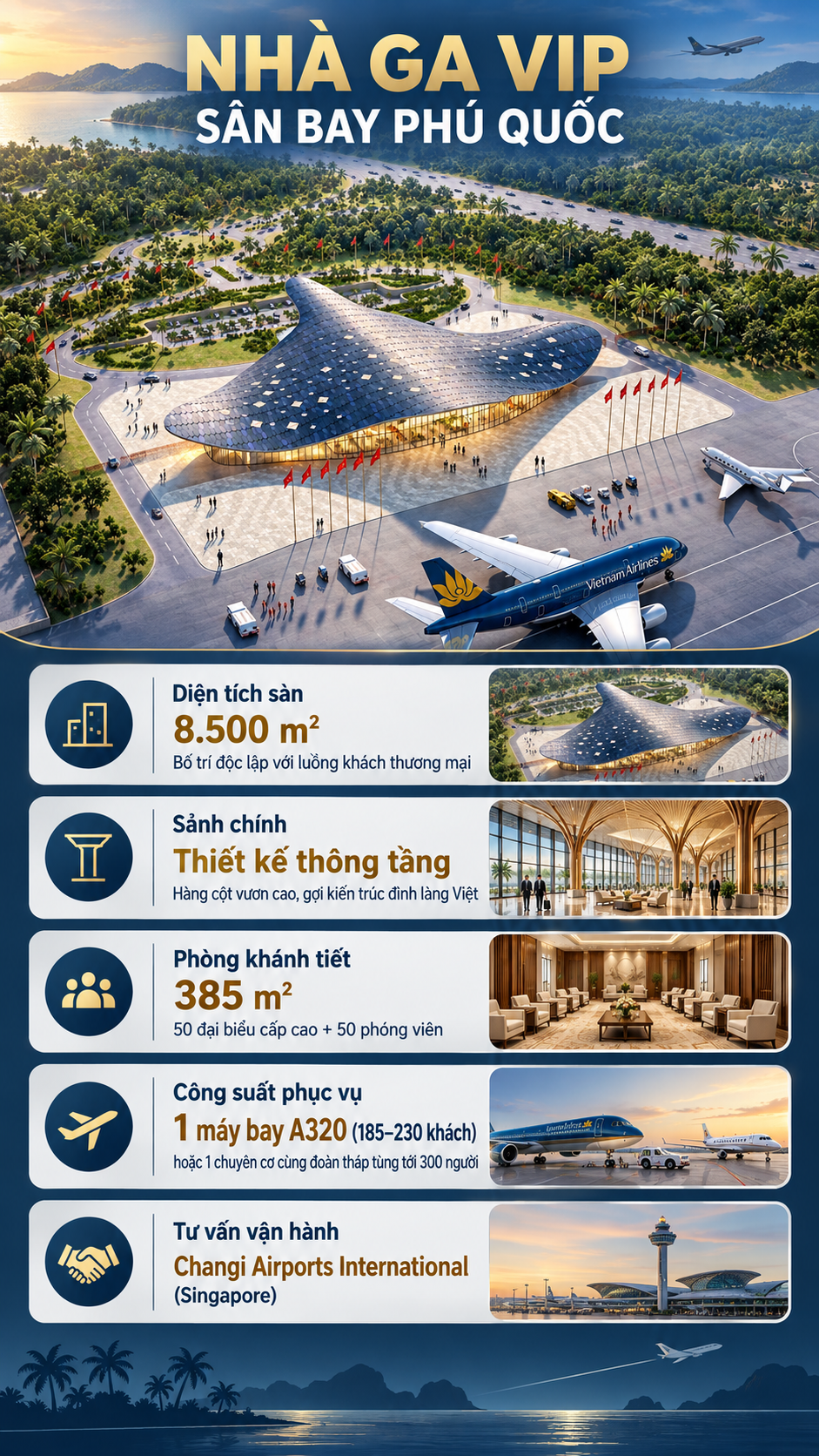 Chưa từng có: Nhà ga sân bay ở Việt Nam mang hình “đại bàng biển”, chuyên đón các VVIP thế giới- Ảnh 4.