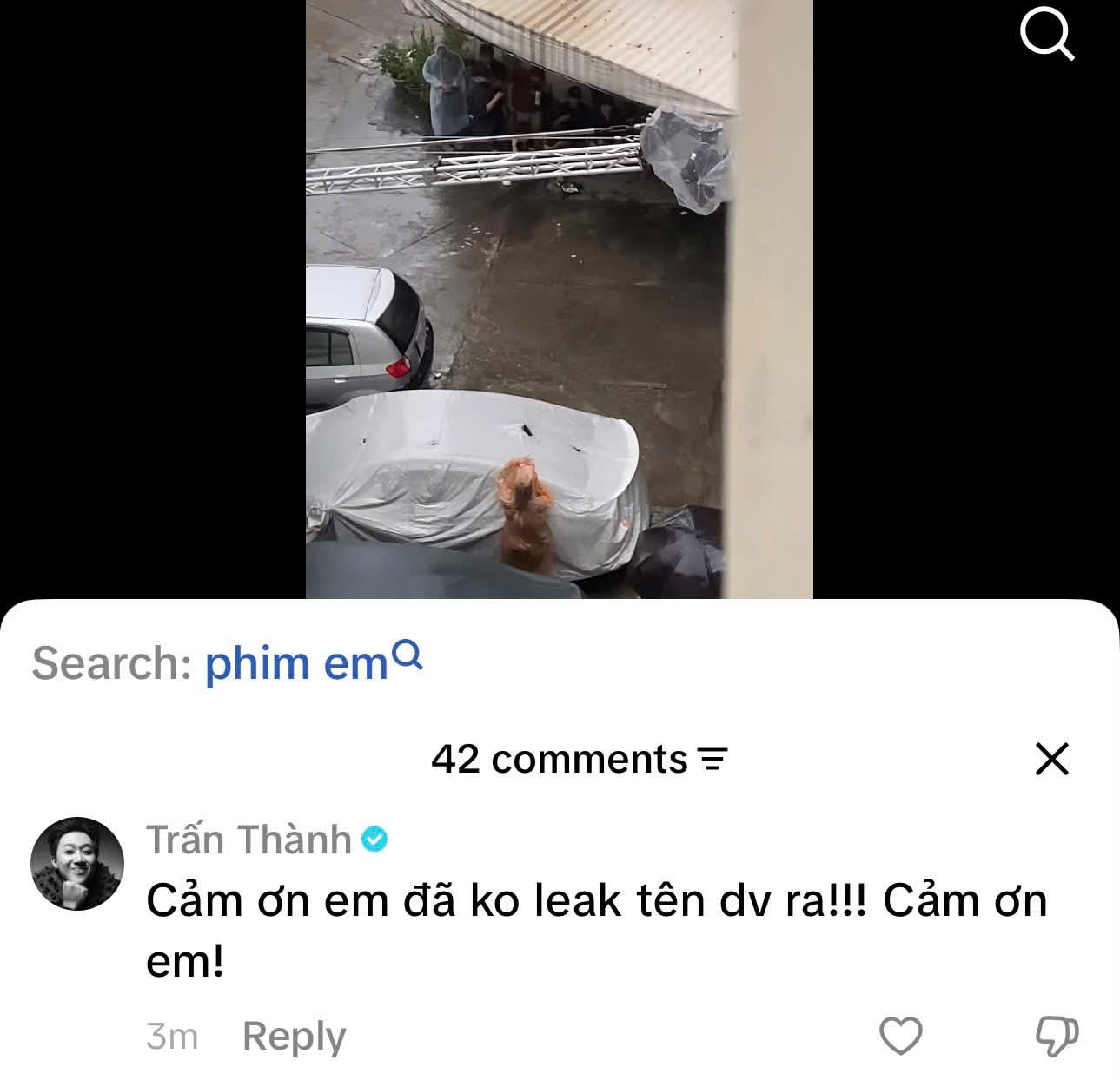 Phim Tết 2027 bị quay lén leak lên MXH, Trấn Thành vào tận trang của Tiktoker để lại đúng 1 câu- Ảnh 1.