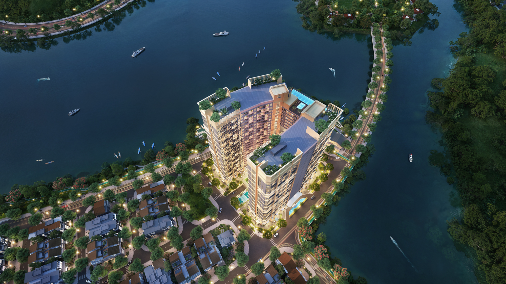Ngắm đại dự án của Sun Group nối 3 hòn đảo đầu tiên ở Việt Nam: Rộng 227 ha, giáp trung tâm hành chính và phố không ngủ bên sông- Ảnh 9. Ngắm đại dự án của Sun Group nối 3 hòn đảo đầu tiên ở Việt Nam: Rộng 227 ha, giáp trung tâm hành chính và phố không ngủ bên sông- Ảnh 9.