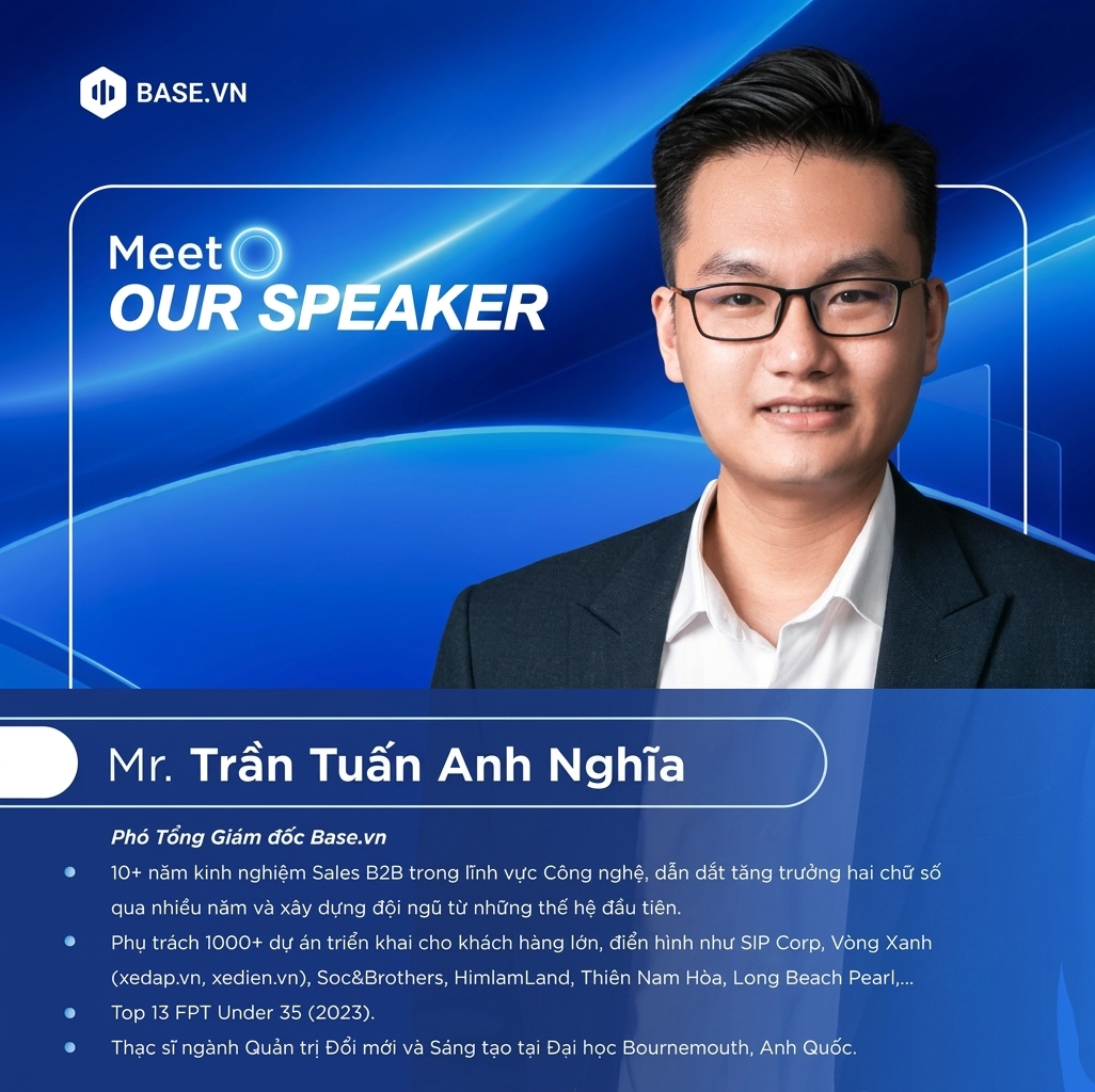 Phó TGĐ Base.vn Trần Tuấn Anh Nghĩa: Lãnh đạo trong kỷ nguyên AI, đi đúng quan trọng hơn đi nhanh- Ảnh 1. Phó TGĐ Base.vn Trần Tuấn Anh Nghĩa: Lãnh đạo trong kỷ nguyên AI, đi đúng quan trọng hơn đi nhanh- Ảnh 1.