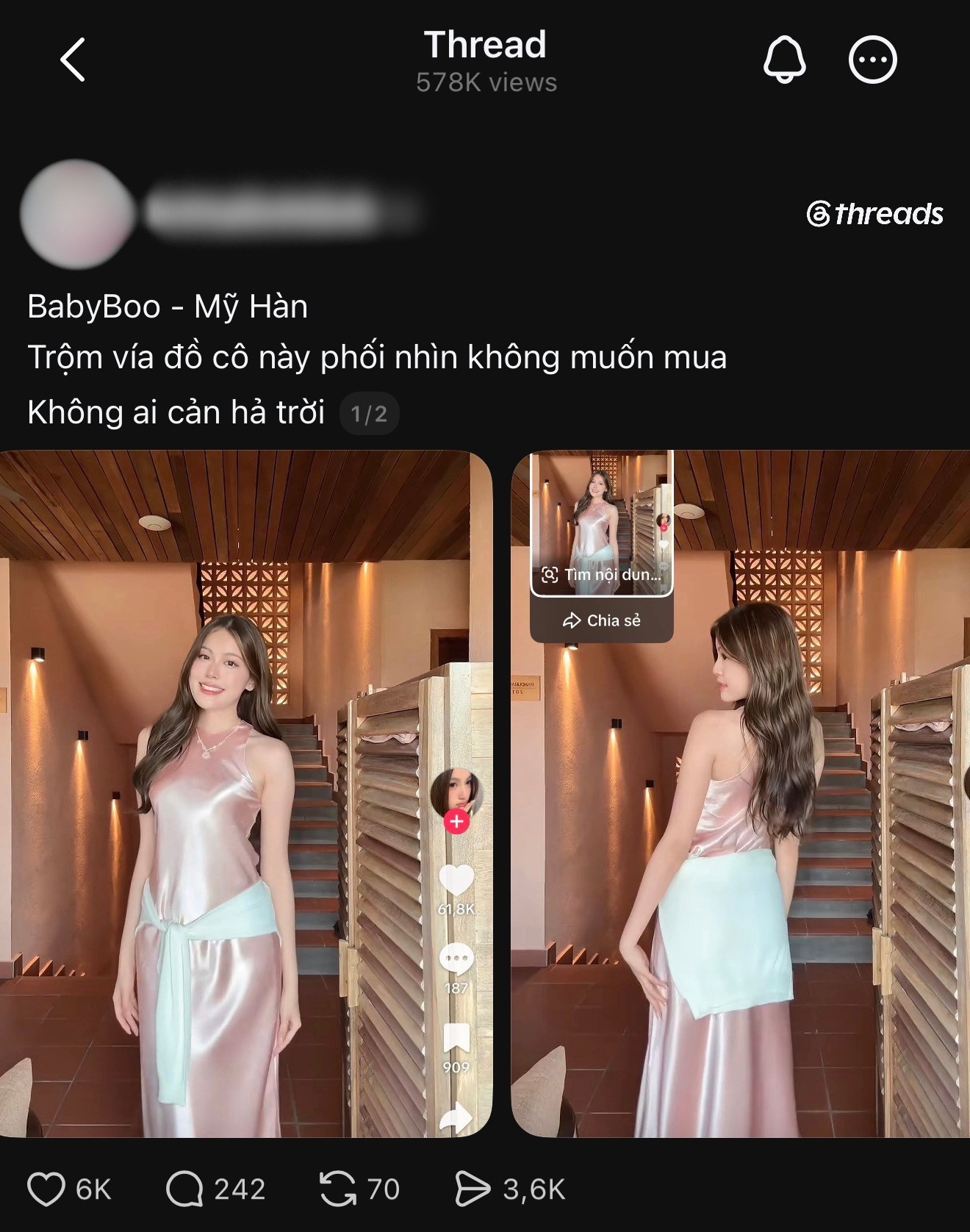 Hot girl Tăng Mỹ Hàn diện váy lụa "trả job", bất ngờ bị phản ứng- Ảnh 1.