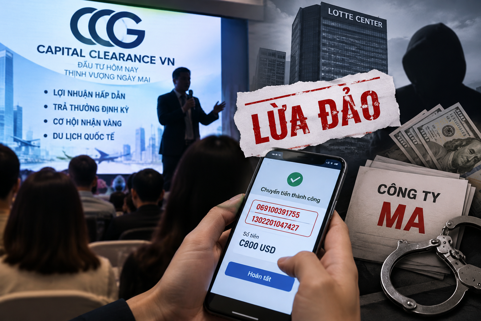 Người dân nào từng chuyển tiền vào 2 số tài khoản 069100391755 và 1302201047427, khẩn trương đến Công an trình báo- Ảnh 1.